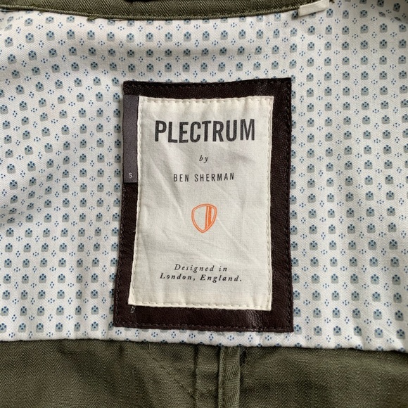 Ben Sherman Olive Canvas Peacoat Style Jacket - Picture 7 of 8